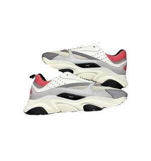 Dior B22 Pink White Grey Mesh and Calfskin Sneakers